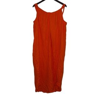 Old Navy Womens  XL  Gauze Dress Orange Cotton Beach Vacation